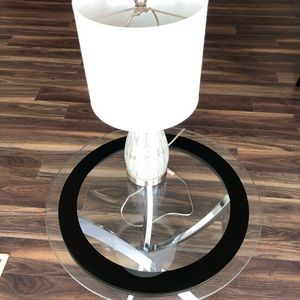 Night table with lamp